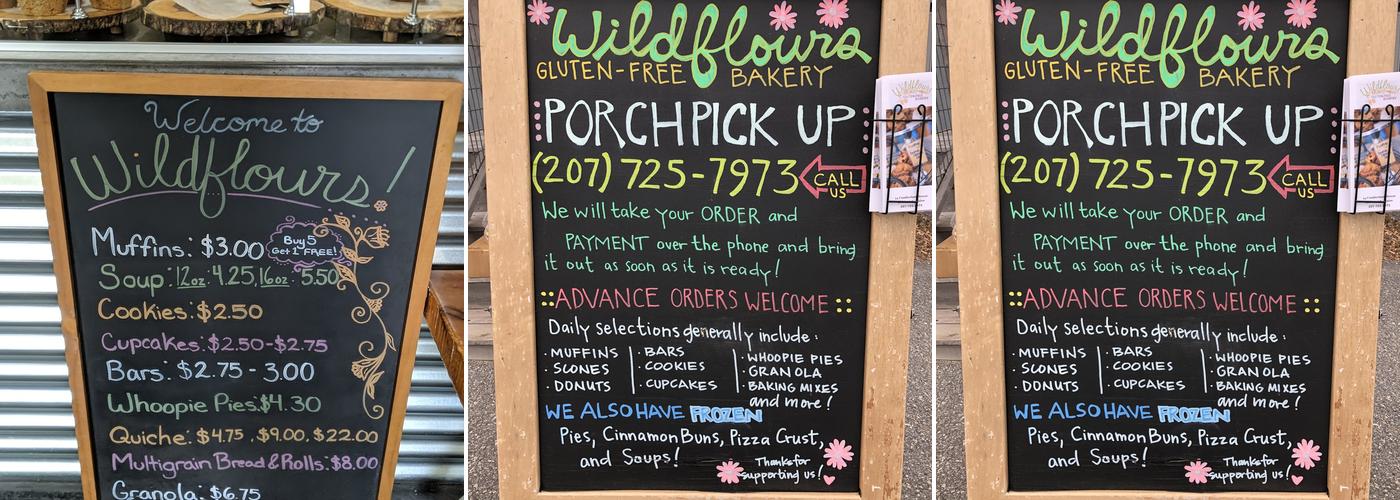 Wildflours Gluten-Free Bakery Menu