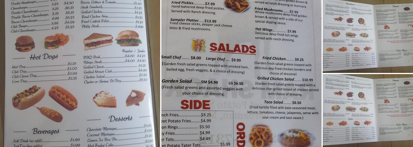 Ram Shack Menu