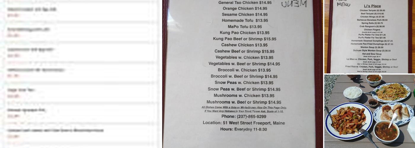Li's Place Menu