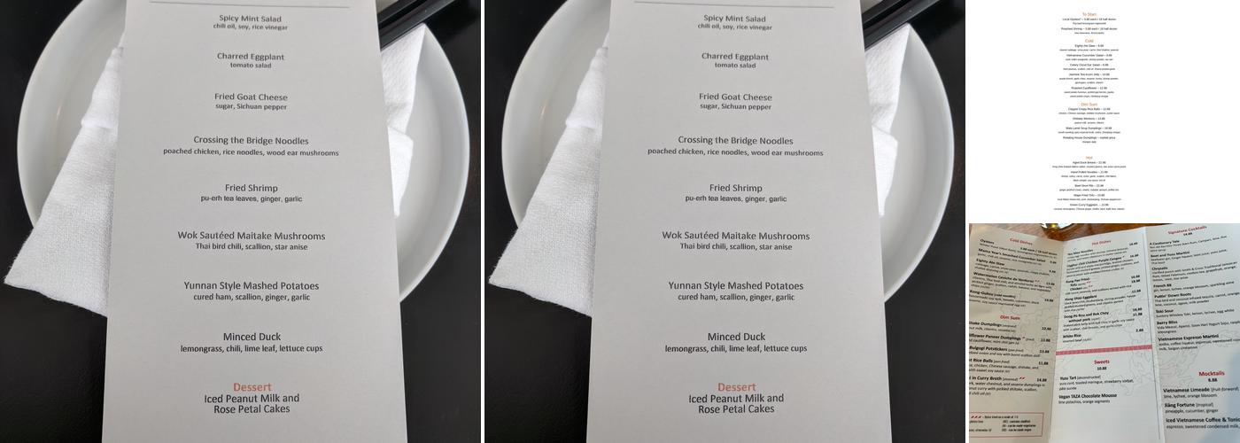 Bao Bao Dumpling House Menu