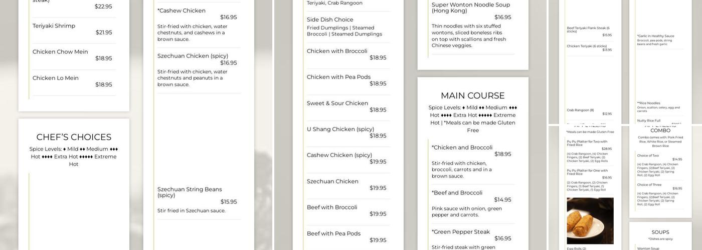 Wei-Li Menu