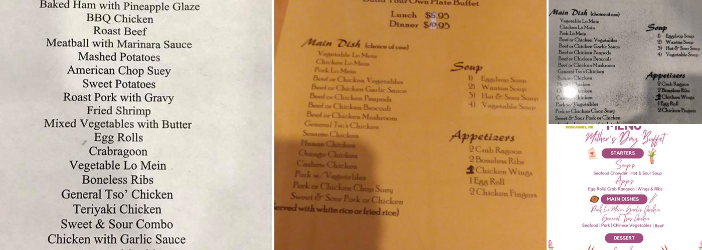 Taste of Orient Menu