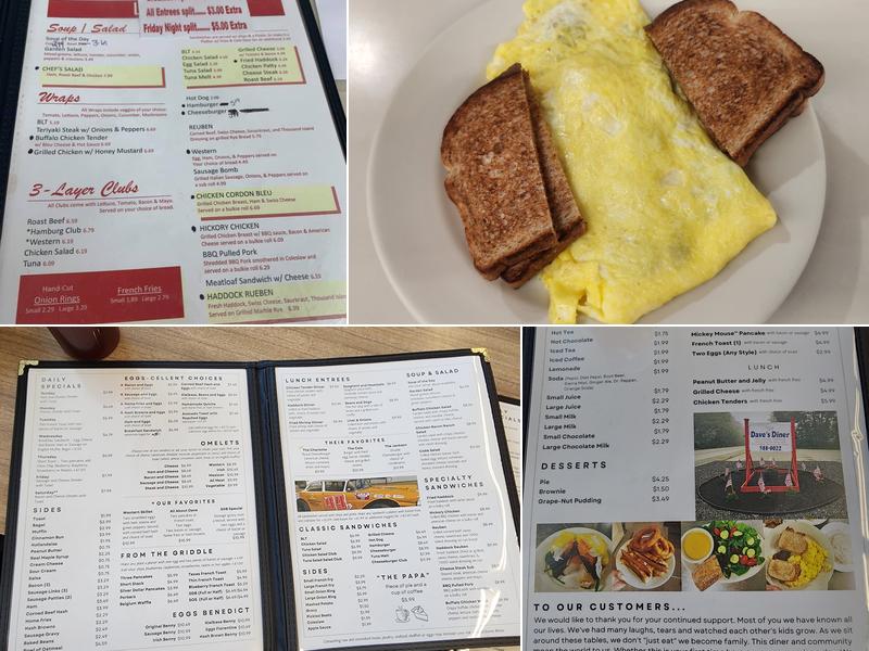 Dave's Diner Menu