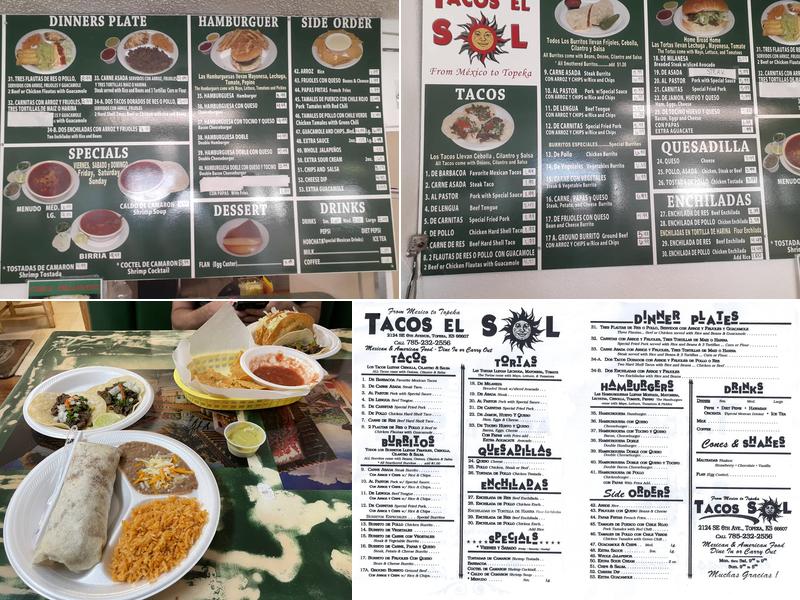 Tacos El Sol Menu