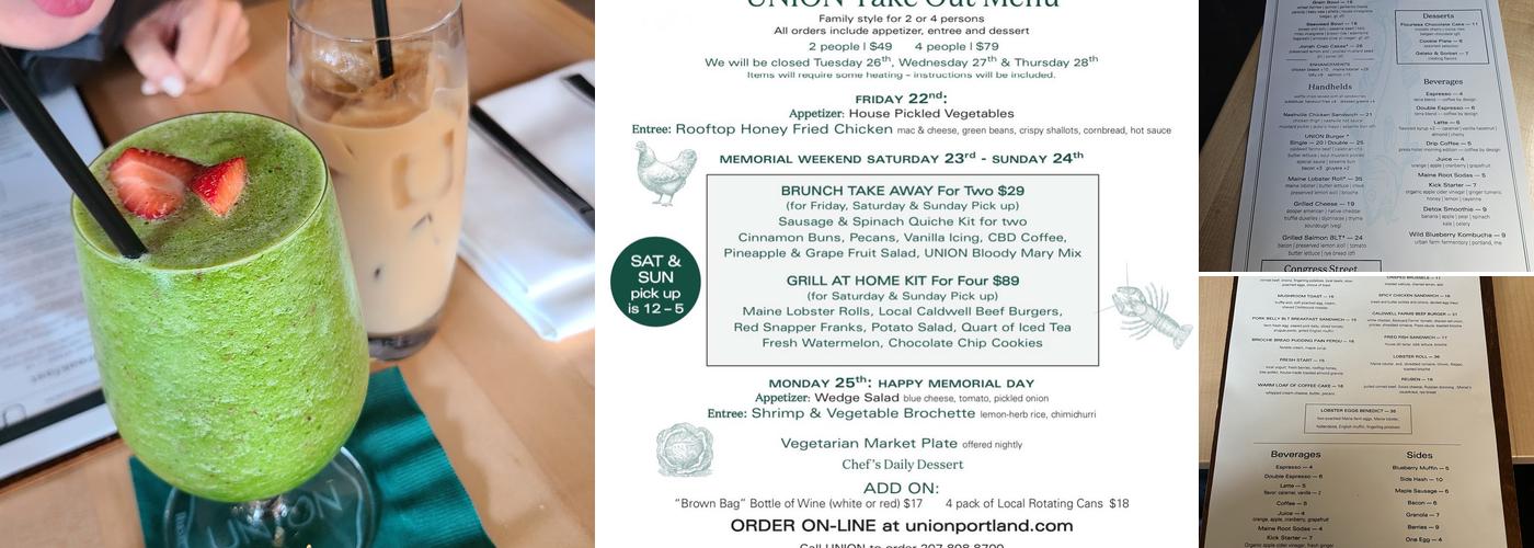 UNION Restaurant Menu