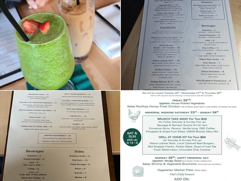 UNION Restaurant Menu