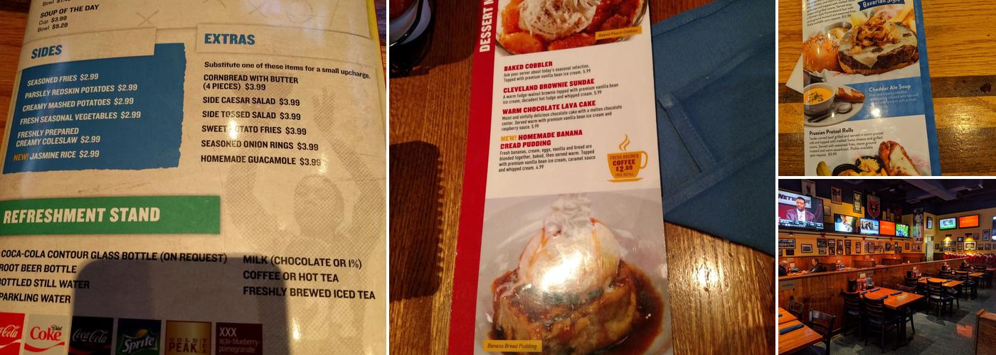 Glory Days Grill Menu