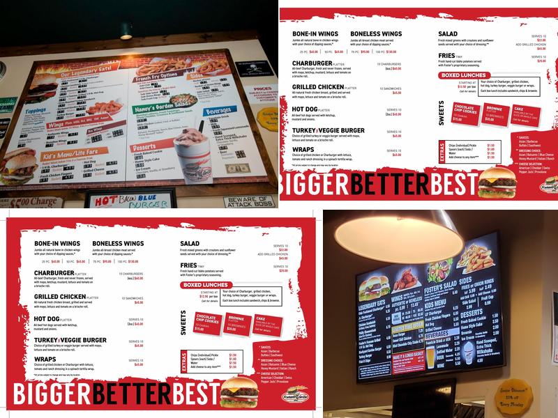 Foster's Grille Menu