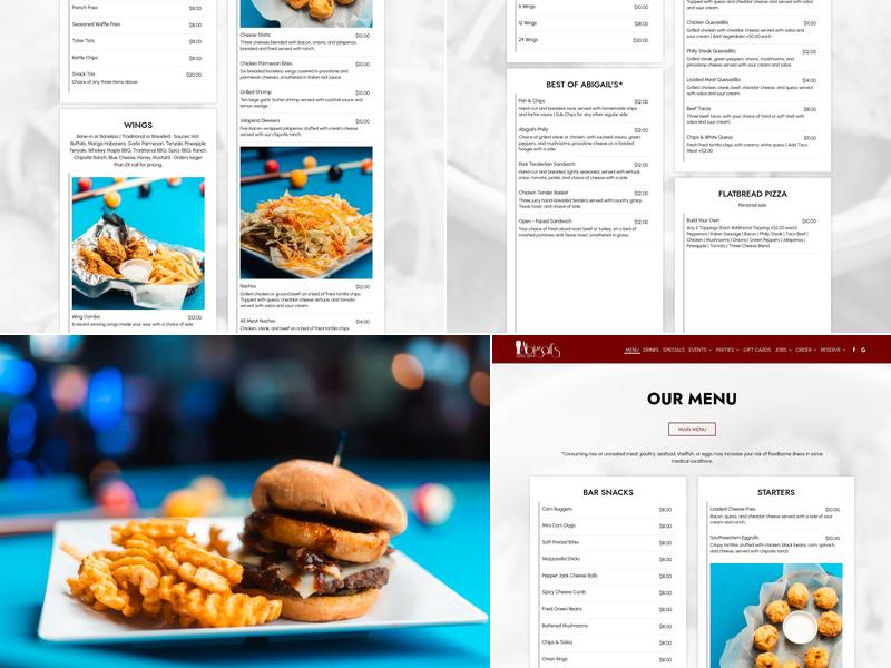 Abigail's Grill & Bar Menu