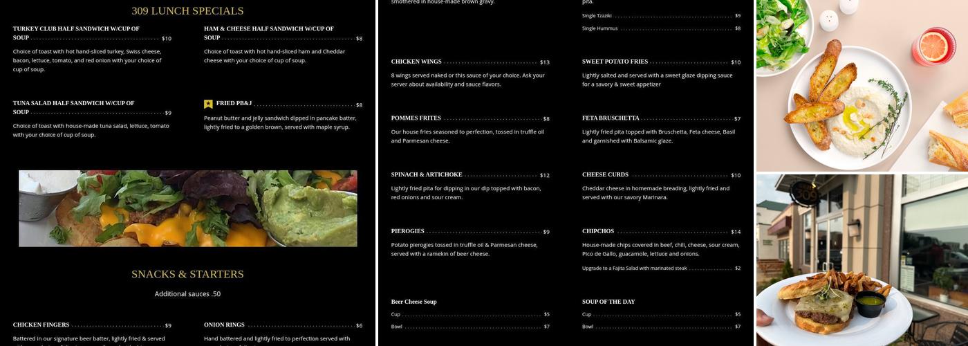 Grill 309 Menu