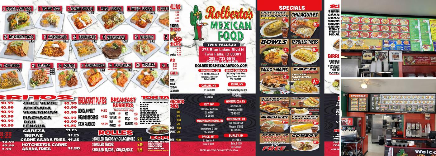 Rolbertos carlin Menu