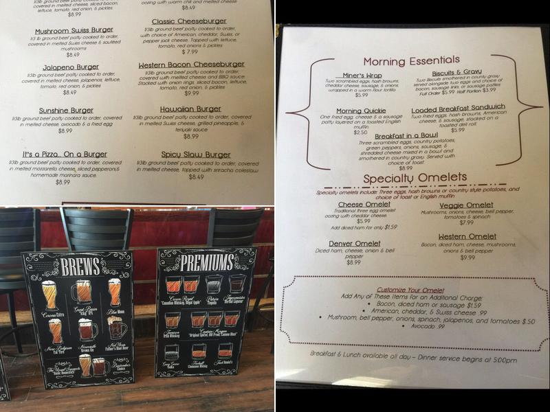 The Peacock Lounge Menu