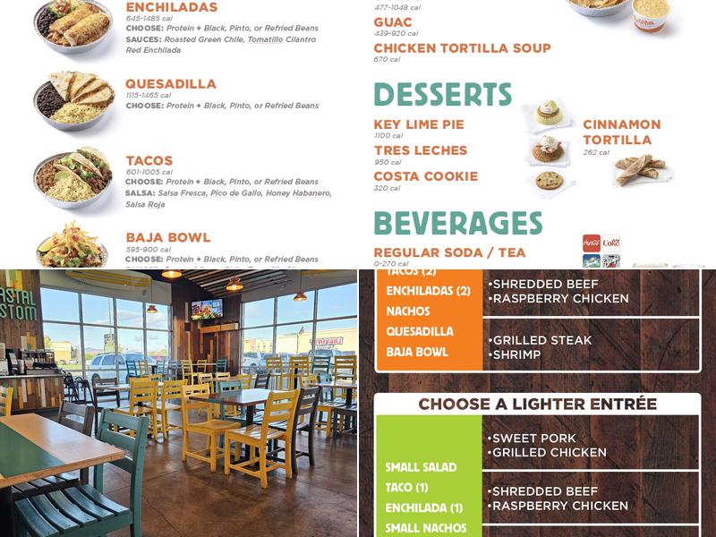 Costa Vida Menu