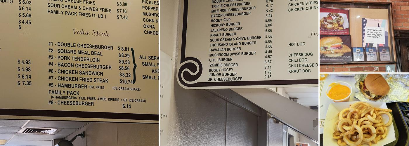 Bogey's Menu