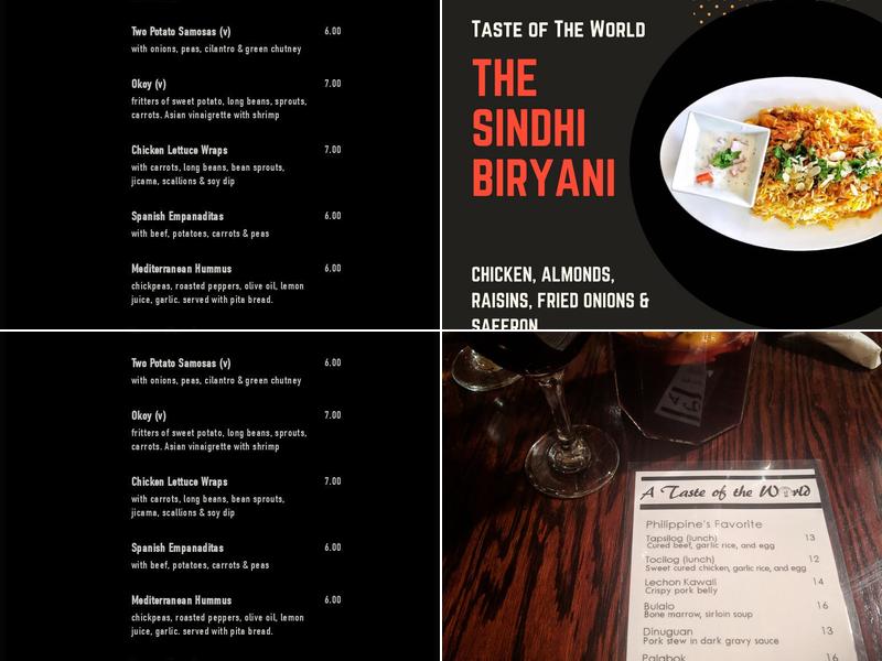 A Taste of the World Menu