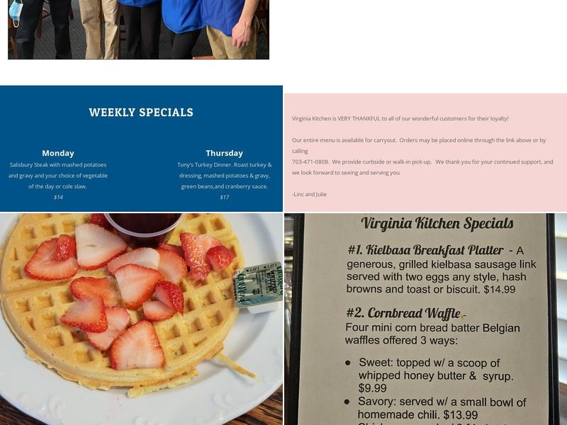 Virginia Kitchen Menu