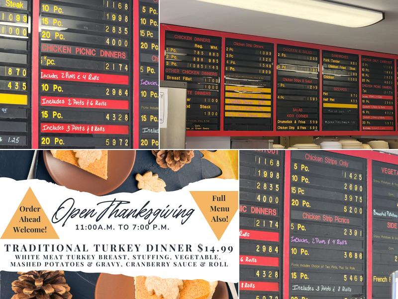 Jim's Country Style Chicken, Inc. Menu