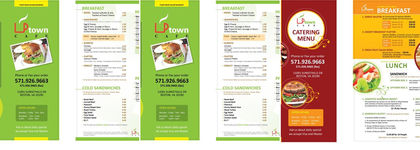 Uptown Cafe Menu