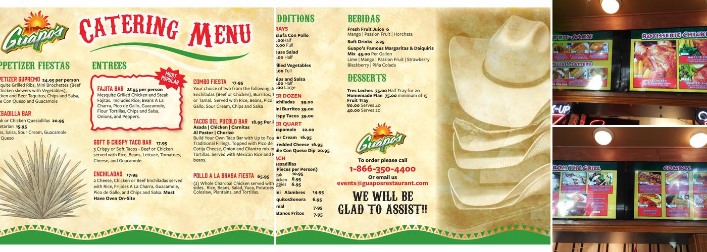 Guapo’s Taqueria & Charcoal Chicken Menu