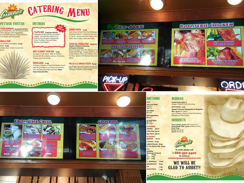 Guapo’s Taqueria & Charcoal Chicken Menu