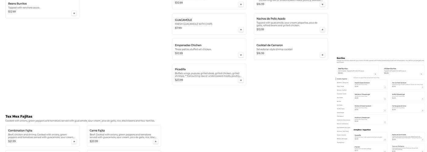 Two Amigos Restaurant Menu