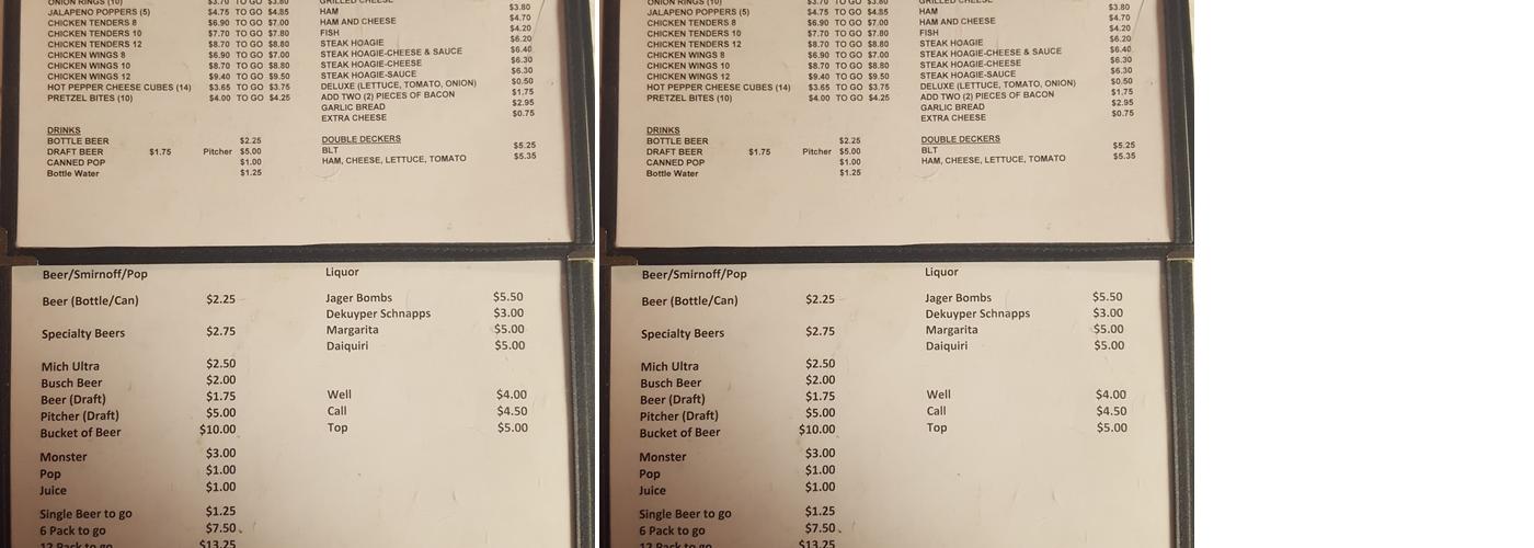 Mecca Cafe Menu