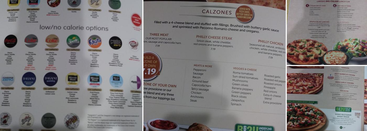 LaRosa's Pizza Hamilton Menu