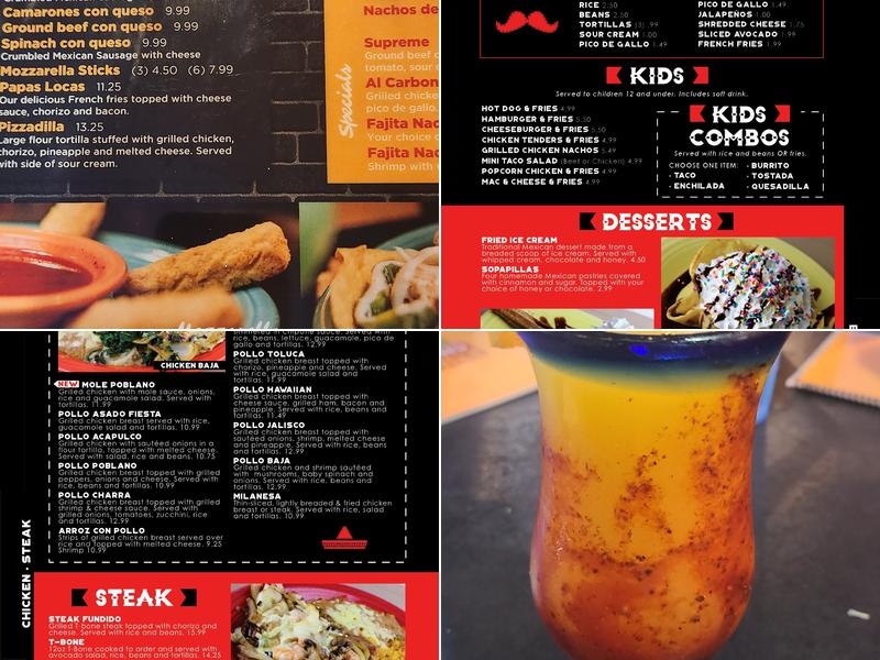 Fiesta Charra Menu