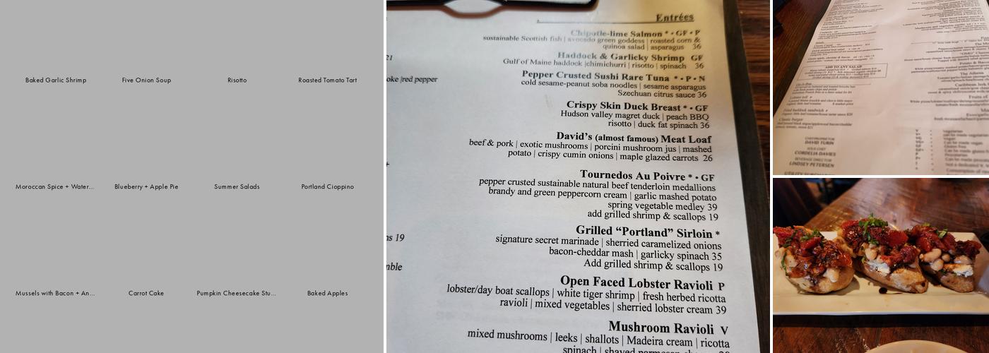 David's Restaurant Menu