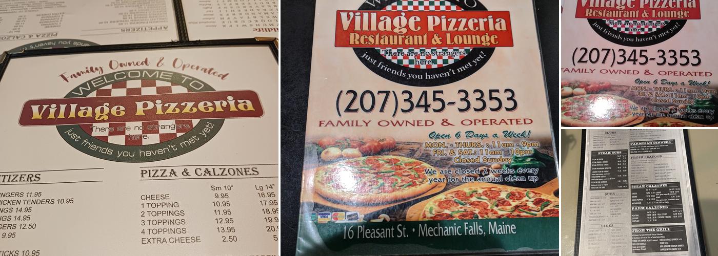 Village Pizzeria Restaurant & Lounge Menu