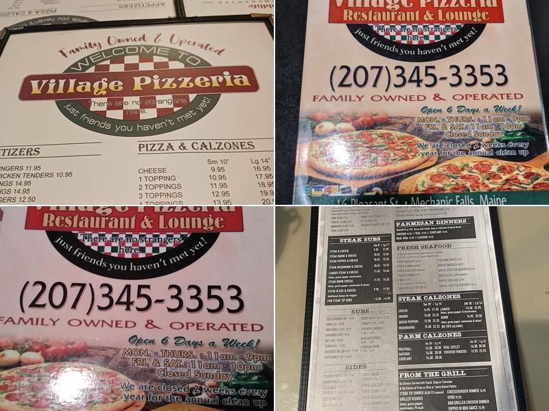 Village Pizzeria Restaurant & Lounge Menu