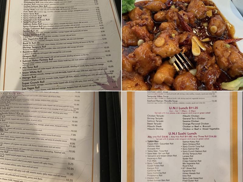 Sushi UNI Menu