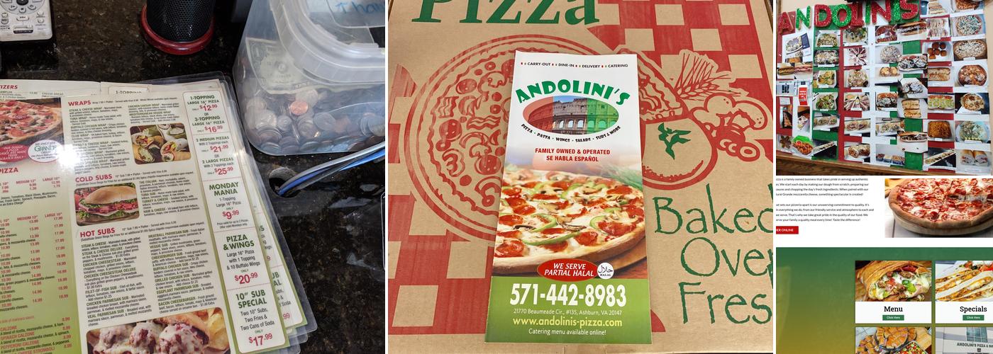 Andolini's Pizza Menu