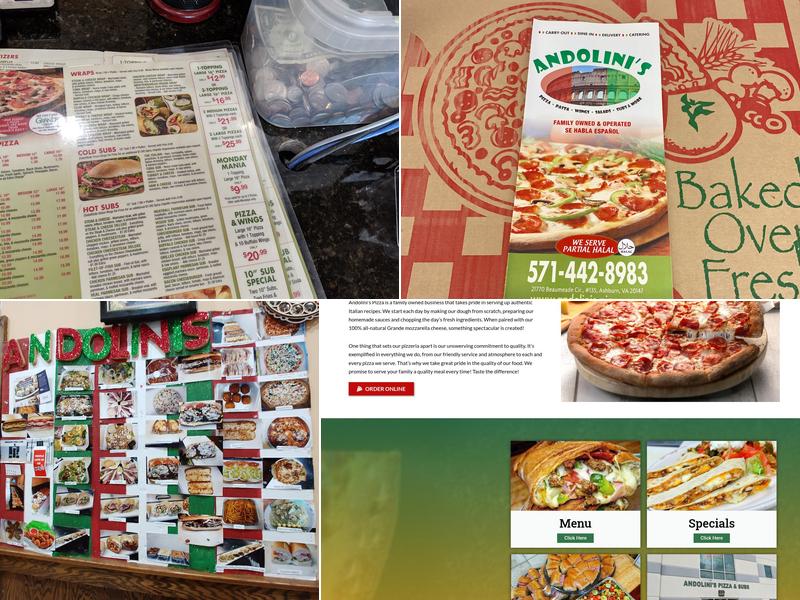 Andolini's Pizza Menu
