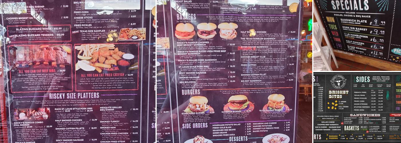 Riscky's BAR-B-Q Menu