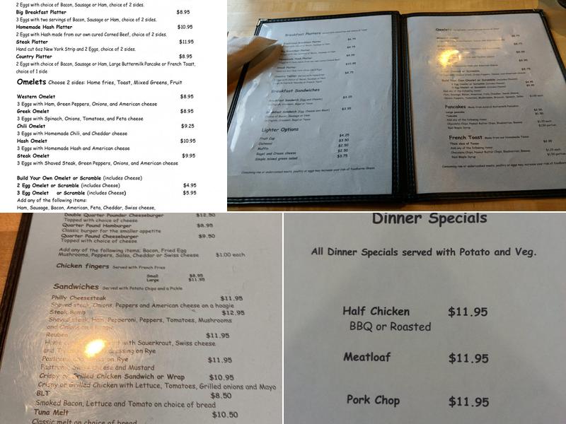 Top of the Hill Grille Menu