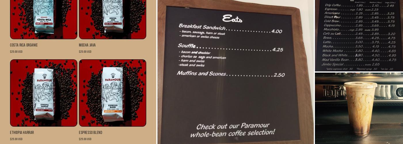 Paramour Coffee Menu