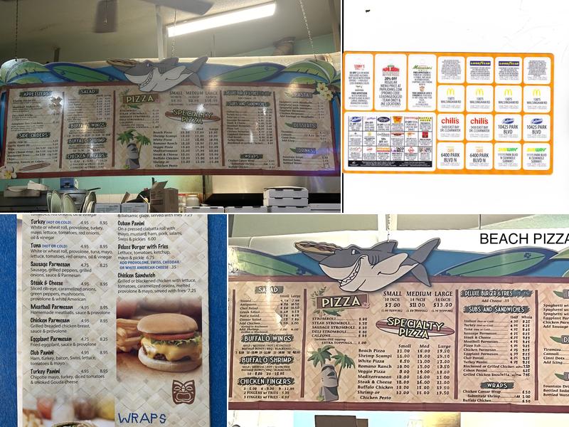 Beach Pizza Plus Menu