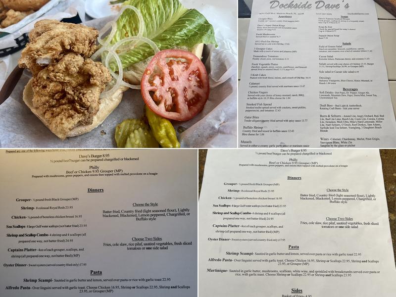 Dockside Dave's Menu
