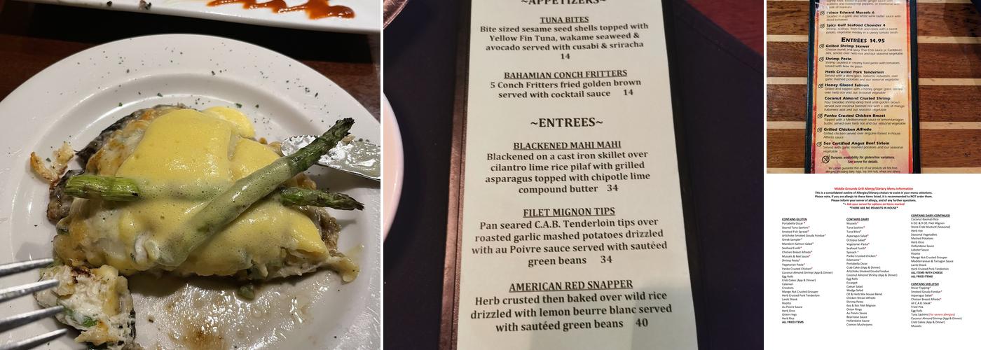 Middle Grounds Grill Menu