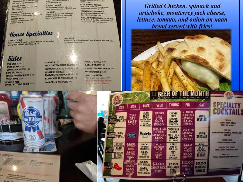Tanner's Bar & Grill Menu