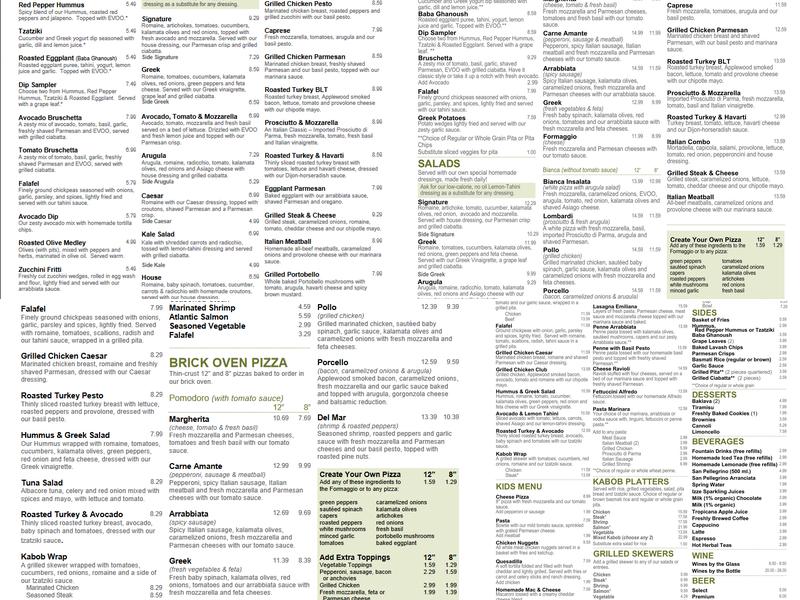 Cafesano Menu