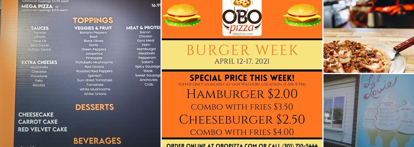 OBO Pizza Menu