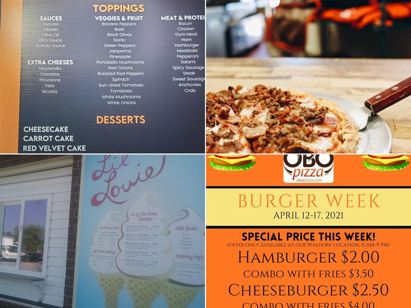 OBO Pizza Menu