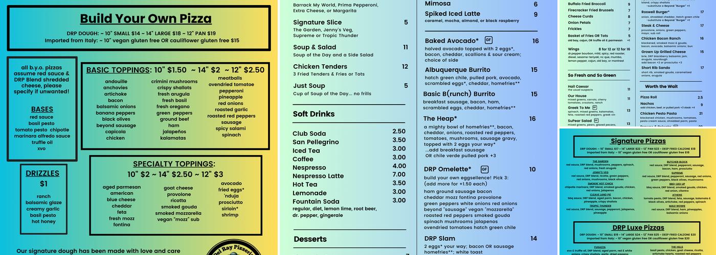 Del Ray Pizzeria & Draft House Menu