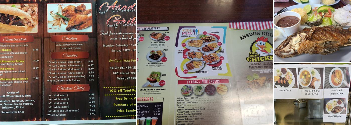 Asados Grill Menu