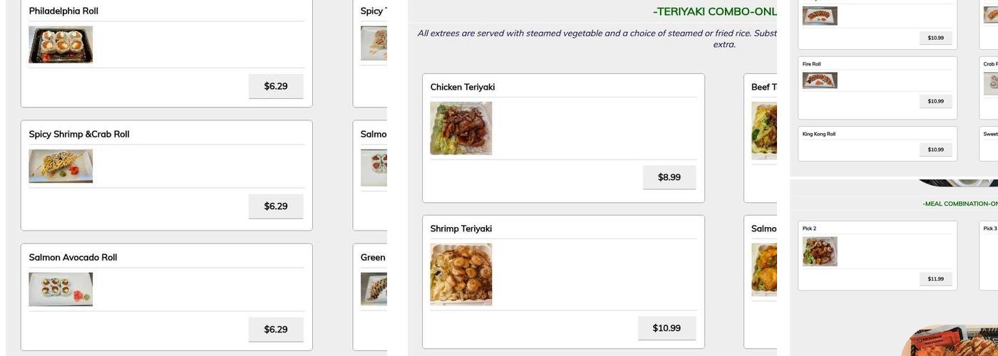 Extreme Teriyaki Grill Express Menu