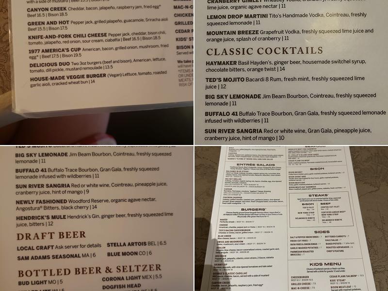 Ted's Montana Grill Menu