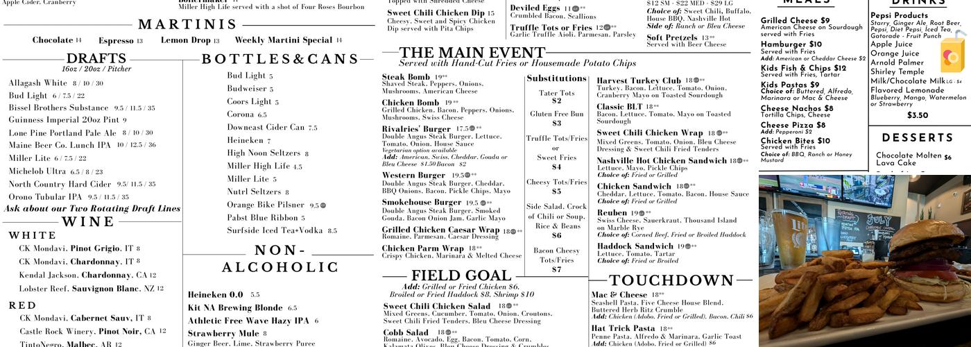Rivalries Menu
