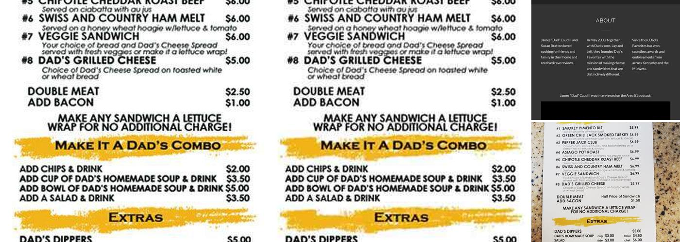 Dad's Favorites Deli Menu